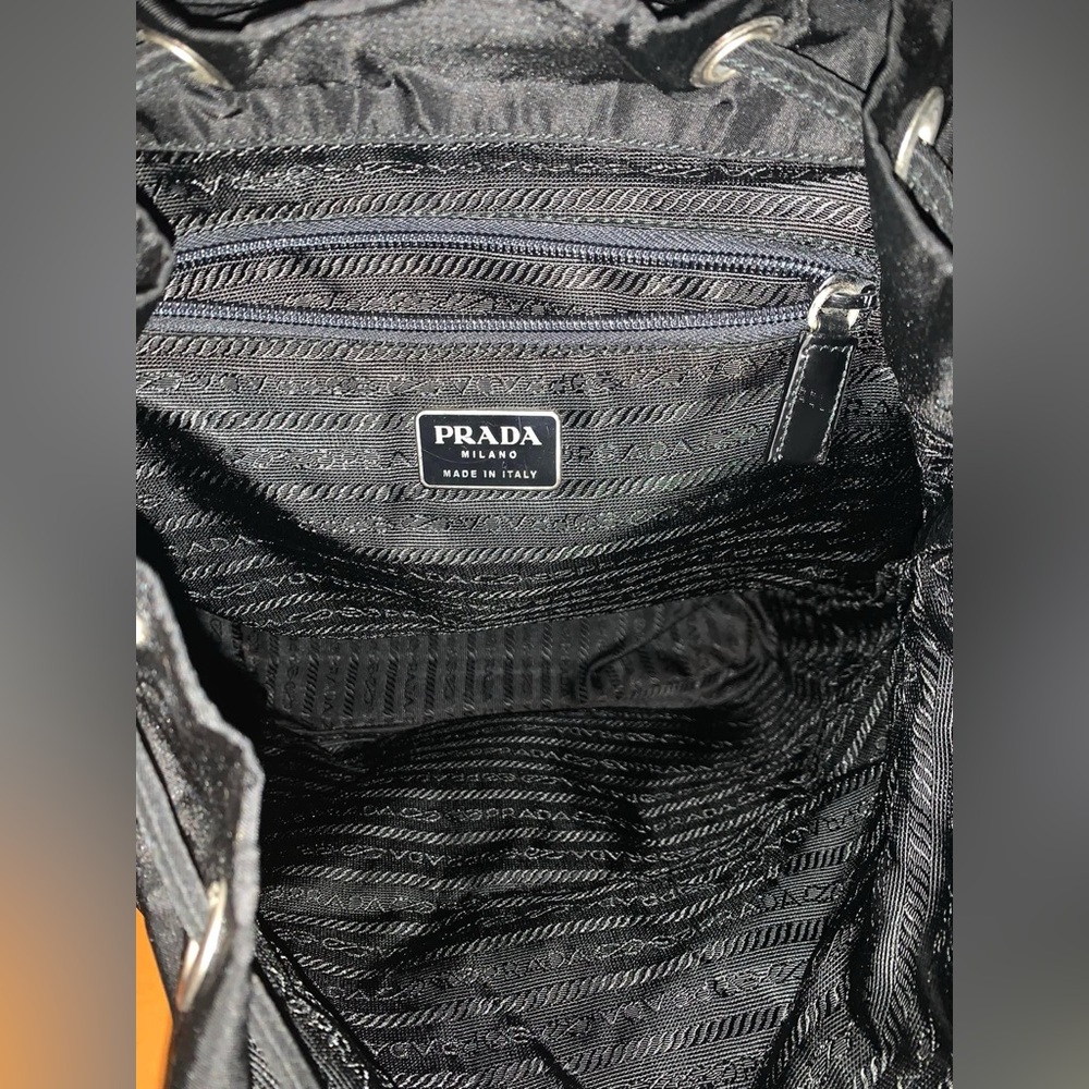 SOLD ❌❌❌❗️🖤🖤🖤PRADA Blk Nylon Classic 
Medium Backpack🖤🖤🖤 - Picture 12 of 16